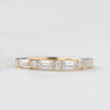 0.20 CTW Round Brilliant & Baguette Cut Half Eternity Wedding Band