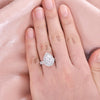1.86CT Pear Cut Moissanite Double Halo Bridal Ring Set
