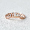 0.40CTW Marquise Cut Curved Vintage Style Stacking Wedding Band