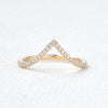 0.15 CTW Round Brilliant Cut Curved Eternity Wedding Band