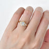 1.0CT Round Brilliant Cut Moissanite Hexagon Shape Bridal Ring Set