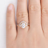 1.21CT Oval Moissanite 3 Stones Bridal Ring Set