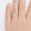 2.54CT Oval Cut Moissanite 3 Stones Bridal Ring Set
