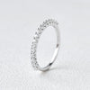 0.20CTW Round Brilliant Cut Half Eternity Perfect Moissanite Wedding Band