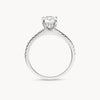 1.50 I 2.50 I 3.50 CT Radiant Cut CVD Diamond Pave Setting Engagement Ring