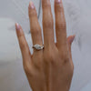 1.0CT-2.0CT Marquise Cut Moissanite Pave Diamond Engagement Ring