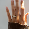 1.0CT-2.0CT Oval Cut Moissanite Unique Pave Diamond Engagement Ring