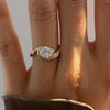 1.0CT-2.0CT Oval Cut Moissanite Unique Pave Diamond Engagement Ring