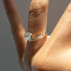 1.0CT-2.0CT Oval Cut Moissanite Unique Pave Diamond Engagement Ring