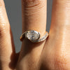 1.0CT-2.0CT Oval Cut Moissanite Unique Pave Diamond Engagement Ring
