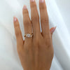 1.0CT-2.0CT Oval Cut Moissanite Unique Pave Diamond Engagement Ring