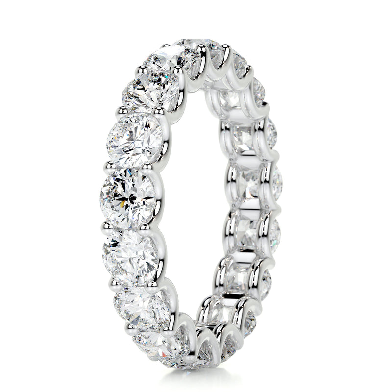 Close Round Moissanite Full Eternity Wedding Band