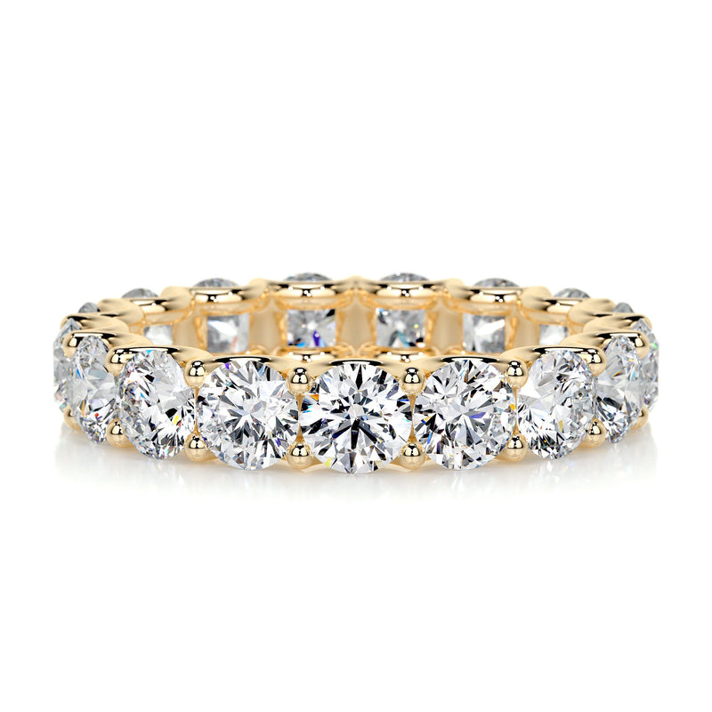 Close Round Moissanite Full Eternity Wedding Band
