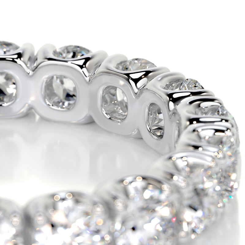 Round Club Moissanite Full Eternity Wedding Band