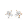 Multi-shape Flower Moissanite Diamond Stud Earrings for Her