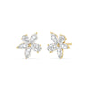 Multi-shape Flower Moissanite Diamond Stud Earrings for Her