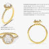 Round Cut Moissanite Round Halo Engagement Ring (1.50 CT)