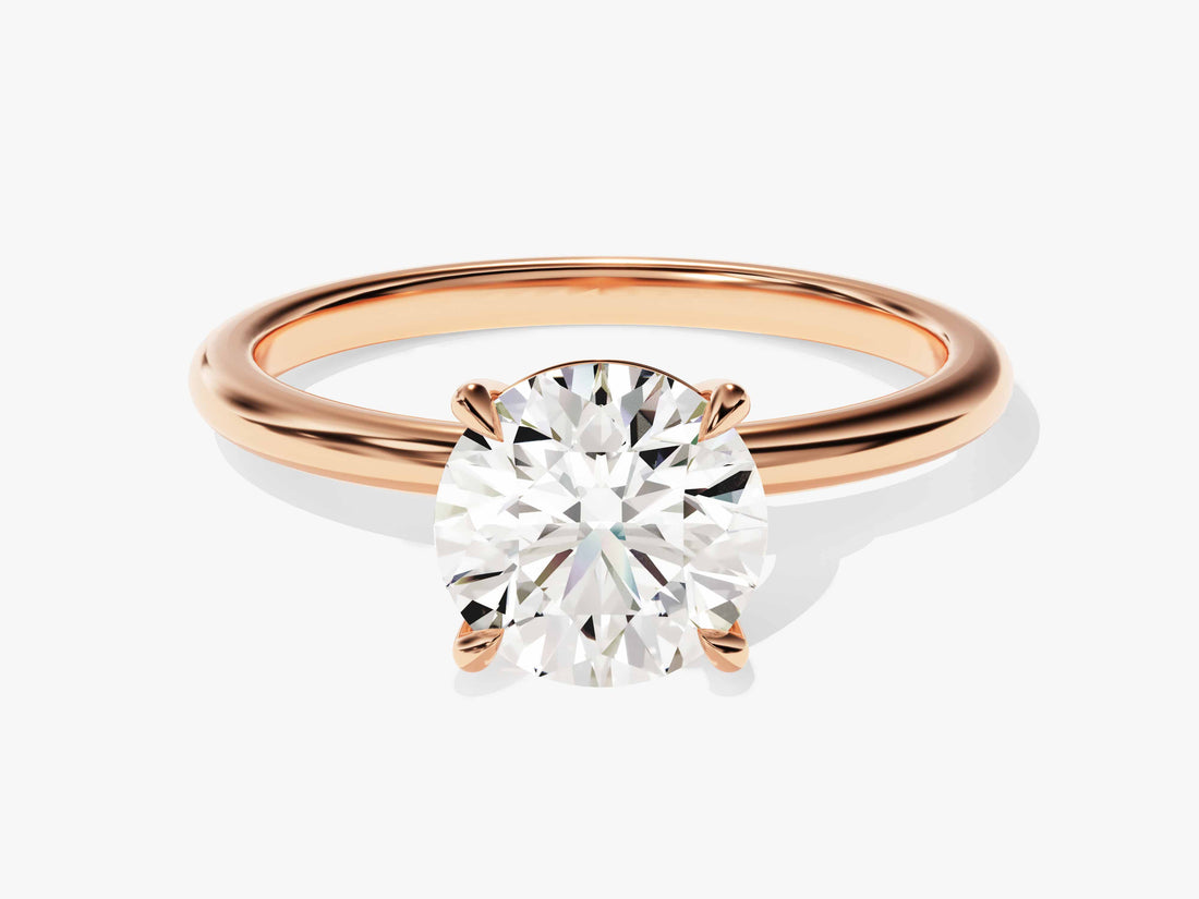 4-Prong Solitaire Round Cut Moissanite Engagement Ring (1.50 CT)