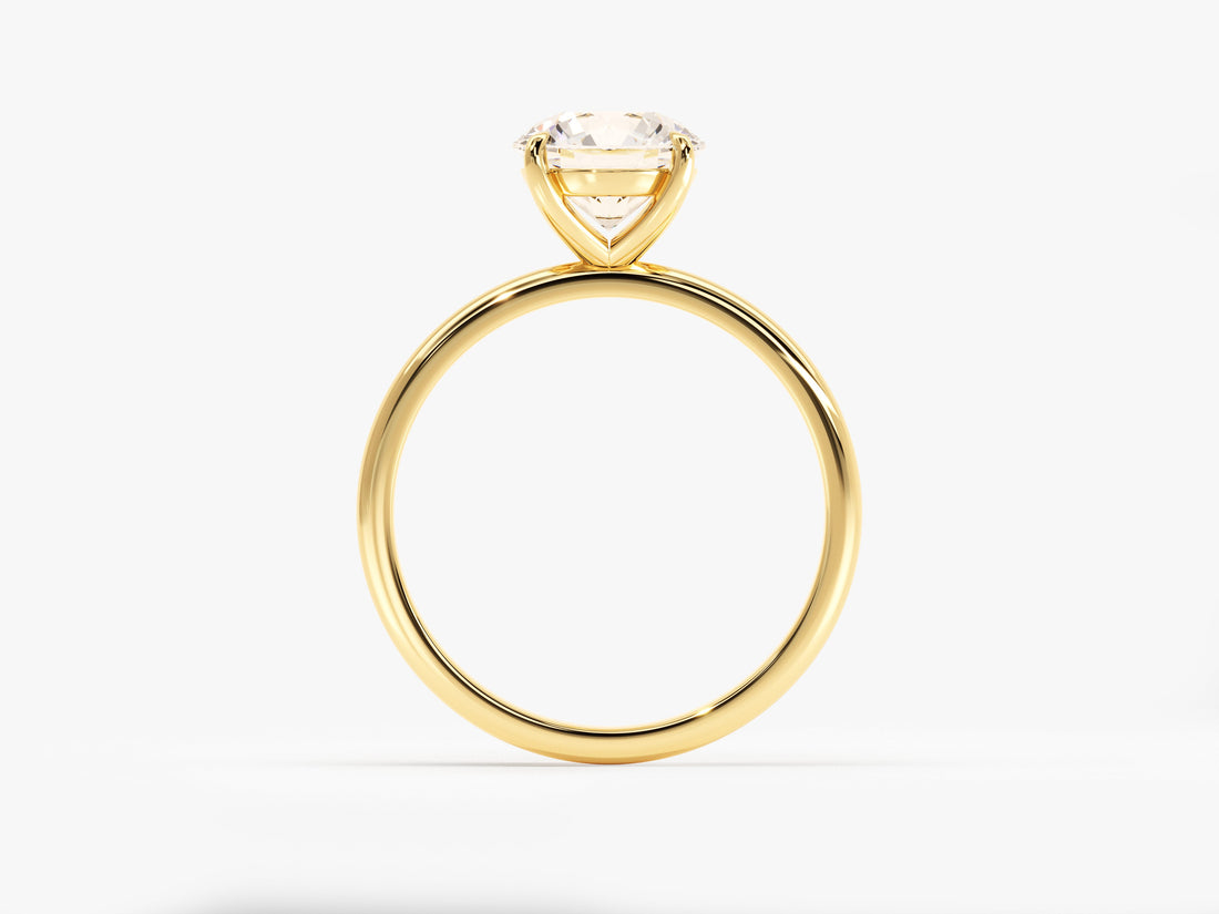4-Prong Solitaire Round Cut Moissanite Engagement Ring (1.50 CT)