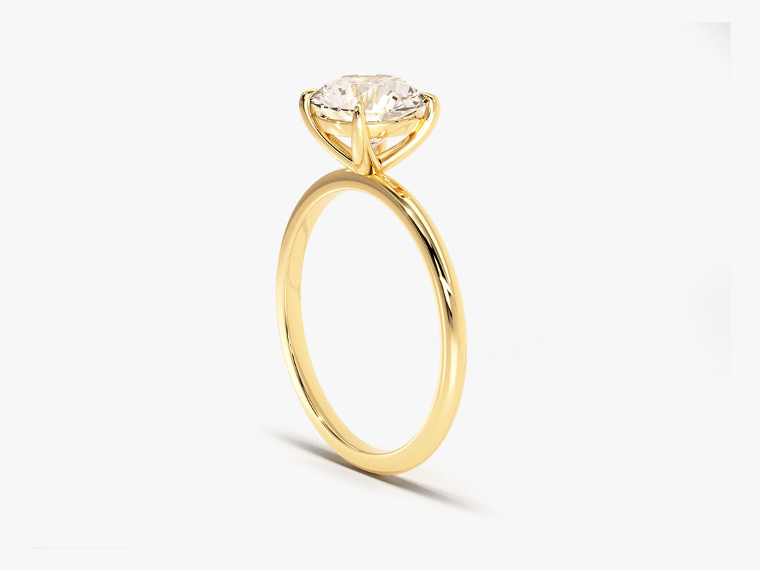 4-Prong Solitaire Round Cut Moissanite Engagement Ring (1.50 CT)
