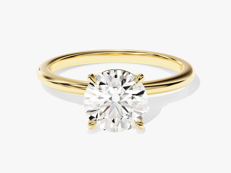4-Prong Solitaire Round Cut Moissanite Engagement Ring (1.50 CT)