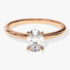 4-Prong Solitaire Oval Cut Moissanite Engagement Ring (1.00 CT)
