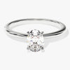 4-Prong Solitaire Oval Cut Moissanite Engagement Ring (1.00 CT)