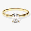 4-Prong Solitaire Oval Cut Moissanite Engagement Ring (1.00 CT)