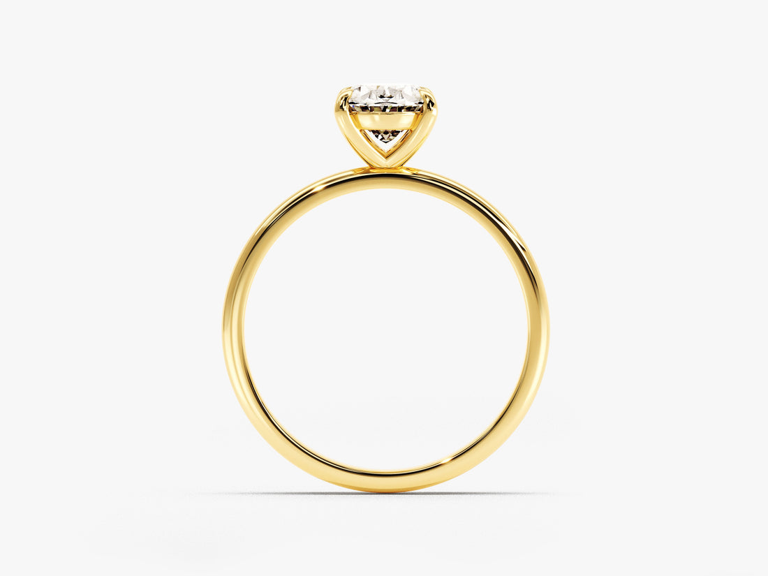 4-Prong Solitaire Oval Cut Moissanite Engagement Ring (1.50 CT)