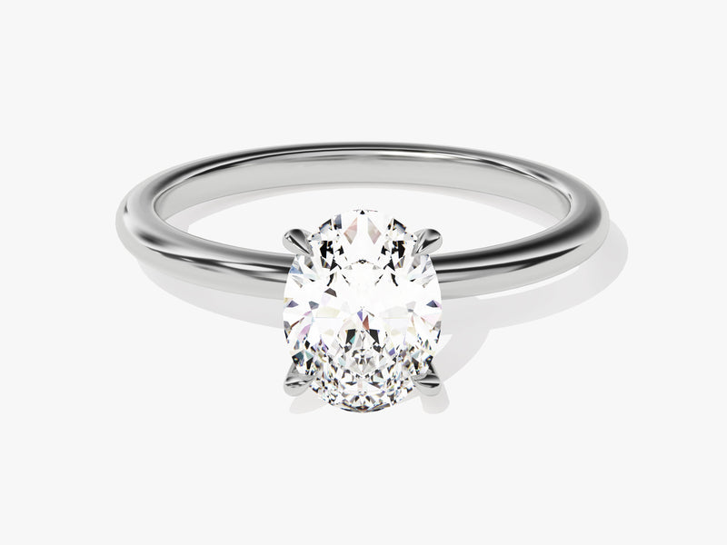 4-Prong Solitaire Oval Cut Moissanite Engagement Ring (1.50 CT)