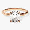 4-Prong Solitaire Oval Cut Moissanite Engagement Ring (2.00 CT)