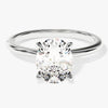 4-Prong Solitaire Oval Cut Moissanite Engagement Ring (2.00 CT)