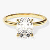 4-Prong Solitaire Oval Cut Moissanite Engagement Ring (2.00 CT)