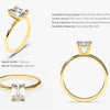 Emerald Cut Solitaire Moissanite Engagement Ring (1.00 CT)