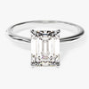 Emerald Cut Solitaire Moissanite Engagement Ring (2.00 CT)