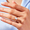 Emerald Cut Solitaire Moissanite Engagement Ring (2.00 CT)