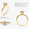 Six Prong Round Cut Peach Morganite Engagement Ring