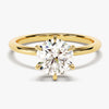 6-Prong Solitaire Round Cut Moissanite Engagement Ring (1.50 CT)