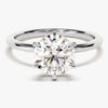 6-Prong Solitaire Round Cut Moissanite Engagement Ring (2.00 CT)