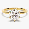 6-Prong Solitaire Round Cut Moissanite Engagement Ring (2.00 CT)