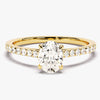 Cathedral Oval Cut Moissanite Engagement Ring with Pave Set Side Stones (1.00 CT)