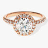 Round Cut Moissanite Round Halo Engagement Ring (1.00 CT)