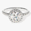 Round Cut Moissanite Round Halo Engagement Ring (1.00 CT)