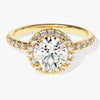 Round Cut Moissanite Round Halo Engagement Ring (1.00 CT)
