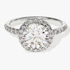 Round Cut Moissanite Round Halo Engagement Ring (1.50 CT)