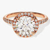 Round Cut Moissanite Round Halo Engagement Ring (2.00 CT)
