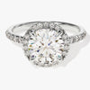 Round Cut Moissanite Round Halo Engagement Ring (2.00 CT)