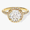 Round Cut Moissanite Round Halo Engagement Ring (2.00 CT)