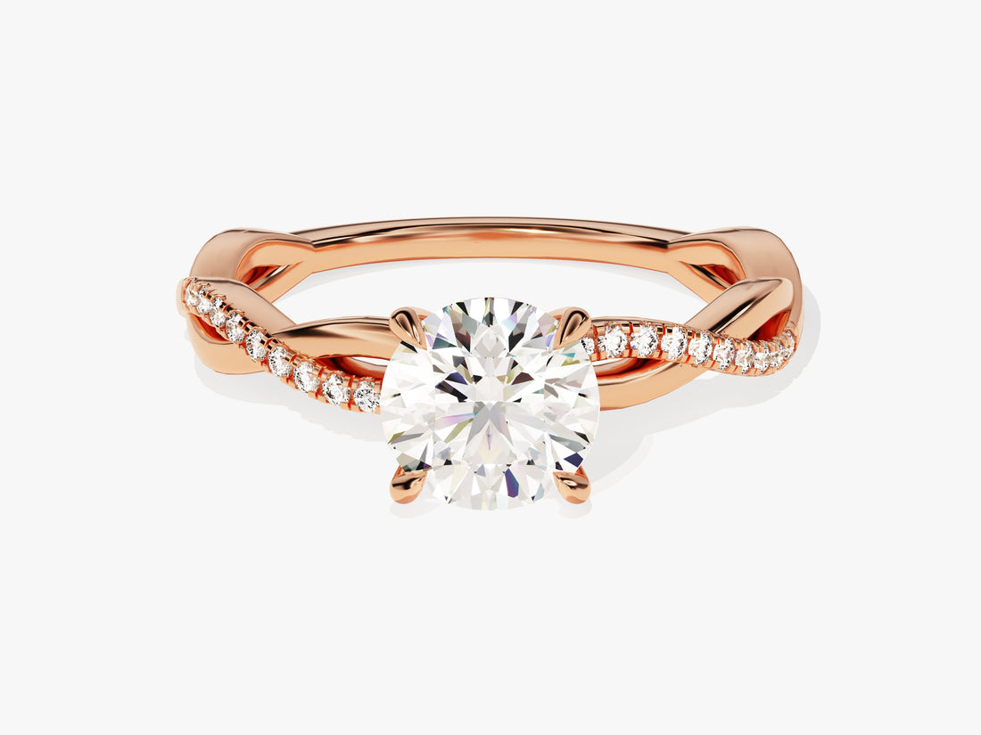 Twist Moissanite Engagement Ring (1.00 CT)