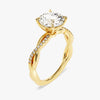 Twist Moissanite Engagement Ring (2.00 CT)